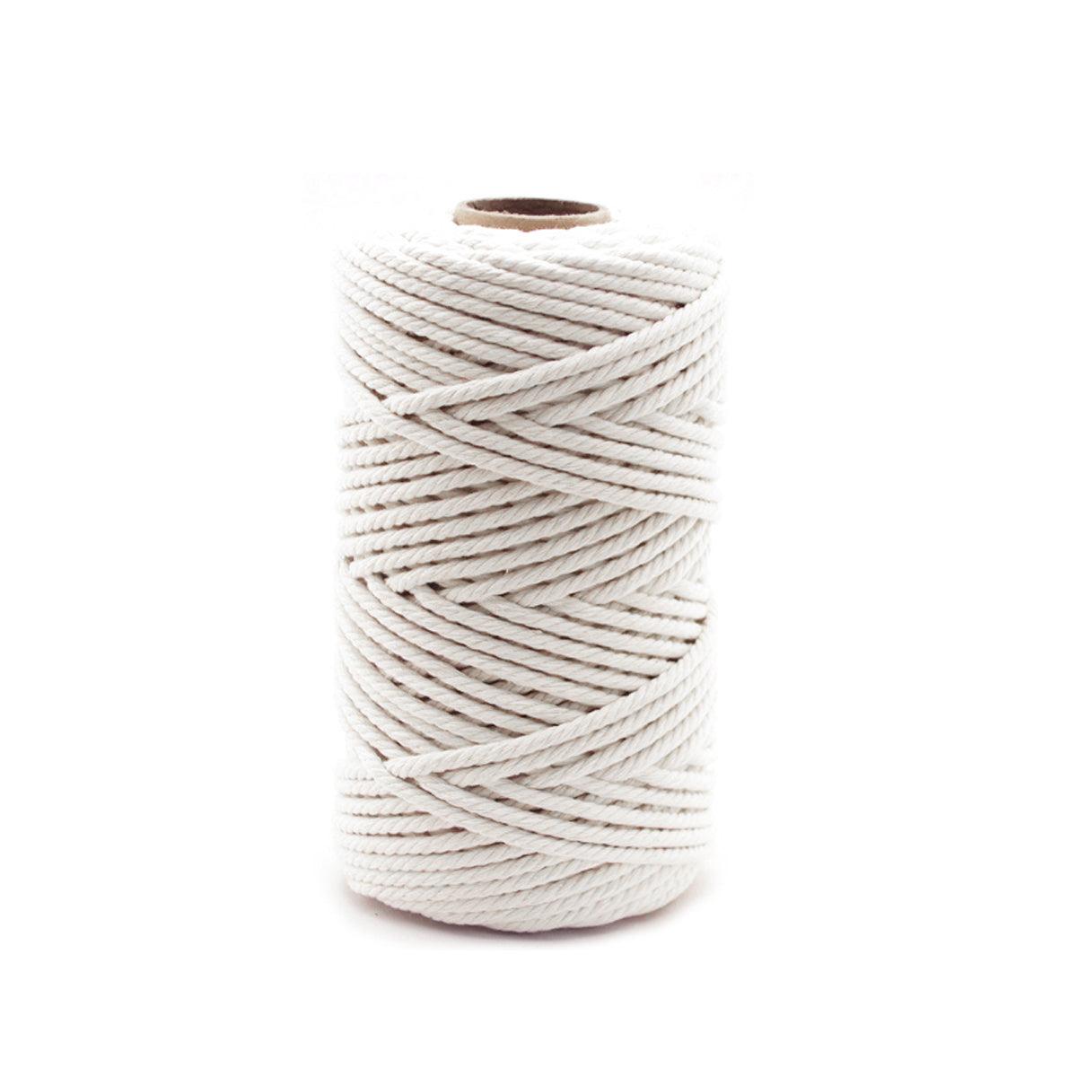 Cotton Rope Macrame Cord 1-12mm DIY Craft Tapestry Binding Decorative String - 12mm x 50m