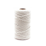 Cotton Rope Macrame Cord 1-12mm DIY Craft Tapestry Binding Decorative String - 12mm x 50m - Close-Up Angle