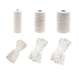 Cotton Rope Macrame Cord 1-12mm DIY Craft Tapestry Binding Decorative String - 6mm x 100m - Side View