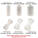 Cotton Rope Macrame Cord 1-12mm DIY Craft Tapestry Binding Decorative String - 6mm x 100m - Top-Down View