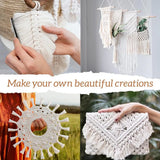 Cotton Rope Macrame Cord 1-12mm DIY Craft Tapestry Binding Decorative String - 6mm x 100m - Close-Up Angle