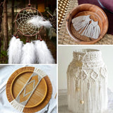 Cotton Rope Macrame Cord 1-12mm DIY Craft Tapestry Binding Decorative String - 6mm x 100m - Extra Image