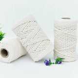 Cotton Rope Macrame Cord 1-12mm DIY Craft Tapestry Binding Decorative String - 6mm x 100m - Extra Image