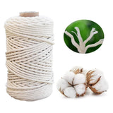 Cotton Rope Macrame Cord 1-12mm DIY Craft Tapestry Binding Decorative String - 6mm x 100m - Extra Image
