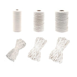 Cotton Rope Macrame Cord 1-12mm DIY Craft Tapestry Binding Decorative String - 6mm x 100m - Front View