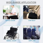 Orthopaedic Memory Foam Seat Cushion Support Back Pain Chair Pillow Car - Blue