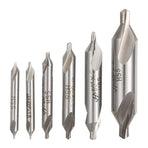 6Pcs Combined Center Drill Countersink Bit Lathe Mill Tackle Kit High Speed