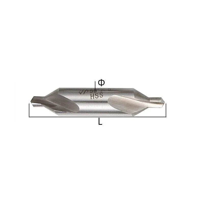 6Pcs Combined Center Drill Countersink Bit Lathe Mill Tackle Kit High Speed