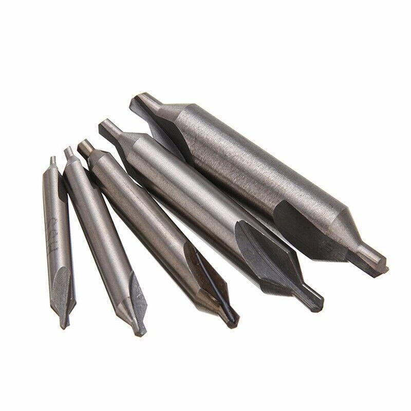 6Pcs Combined Center Drill Countersink Bit Lathe Mill Tackle Kit High Speed