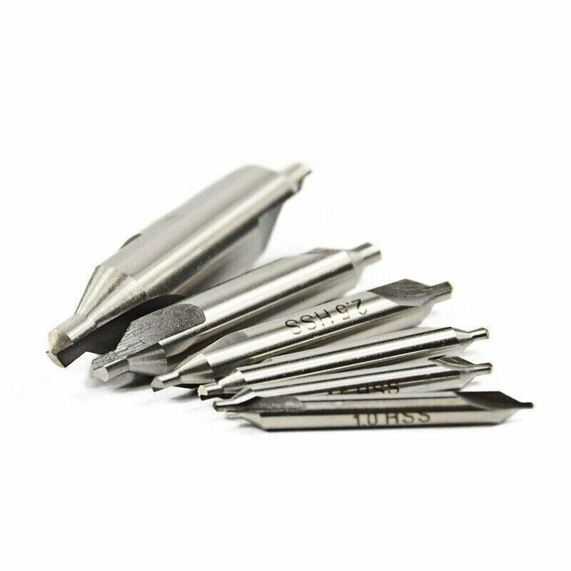 6Pcs Combined Center Drill Countersink Bit Lathe Mill Tackle Kit High Speed