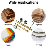 8Pcs 3-10Mm 5 Flute Countersink Drill Bit Set Reamer Woodworking Chamfer Tools