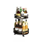 Kitchen Rotating Spice Rack Triple Layer Countertop Organizer Storage Shelf - Double Layer - Extra Image