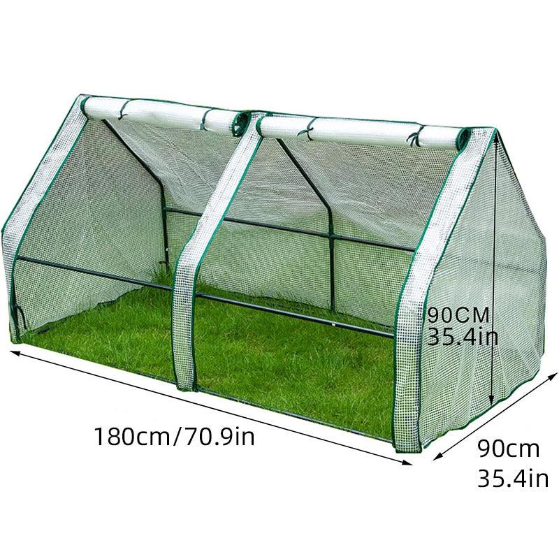 Greenhouse Cover Transparent Grid Garden Conservatory Plant Protection Tent