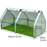 Greenhouse Cover Transparent Grid Garden Conservatory Plant Protection Tent - Side View