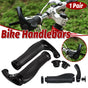 Mountain Bike Handlebar Grips Lock On Horn Style Grip Cover with Bar Ends Pair