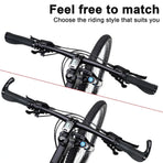 Mountain Bike Handlebar Grips Lock On Horn Style Grip Cover with Bar Ends Pair