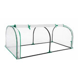 PVC Greenhouse Cover Replacement Plant Tent Garden Shelter No Frame - Grid - Rear View
