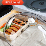 Microwave Safe Food Grade Plastic Splash Proof and Dustproof Heating Cover - Top-Down View