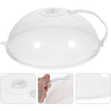 Microwave Safe Food Grade Plastic Splash Proof and Dustproof Heating Cover - Rear View