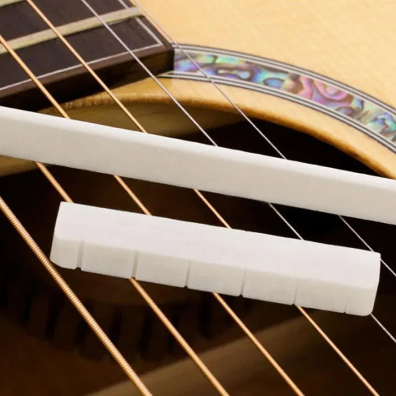 Bone Acoustic Saddle Holder Display Nut Guitar Bridge and Strings End Rack