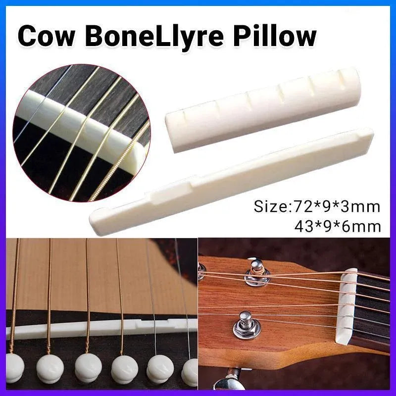 Bone Acoustic Saddle Holder Display Nut Guitar Bridge and Strings End Rack