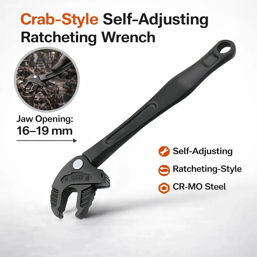 Crab Claw Multifunction Adaptive Wrench Self-Adjusting Ratchet