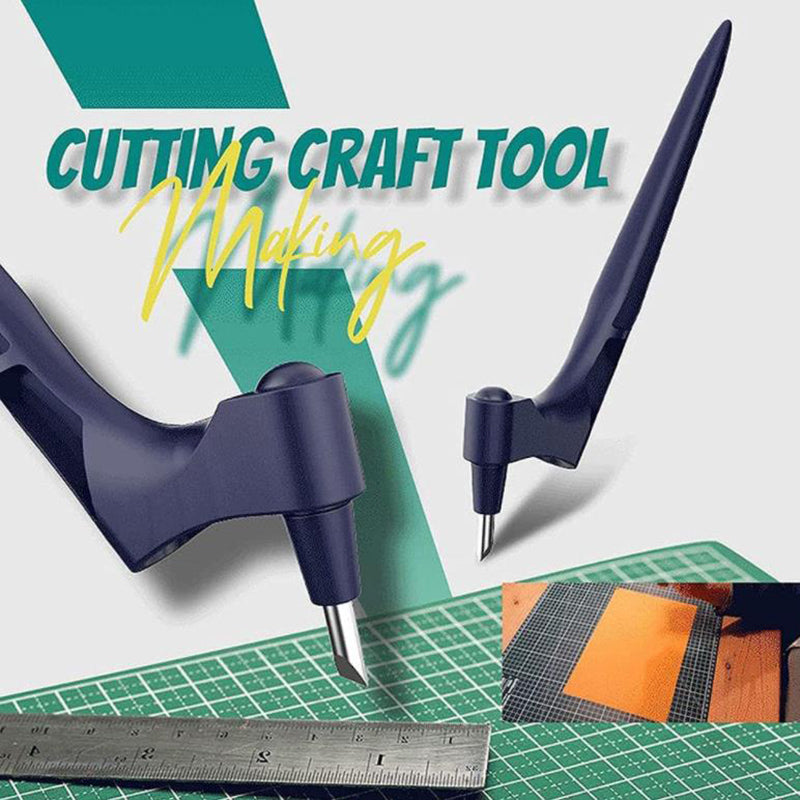 360-Degree Rotating Craft Cutting Tool with Precision Blade for Craft Art - Red