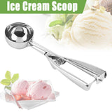 Stainless Steel Icecream Ice Cream Scoop Cookie Dough Mash Spoon Trigger 6Cm Dia