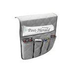 5 Pockets Couch Organizer Remote Storage Holder Sofa Chair Arm Control Rest Bag - Grey