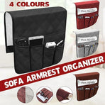 5 Pockets Couch Organizer Remote Storage Holder Sofa Chair Arm Control Rest Bag - Grey