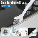 1/2pcs Small Brush for Bathroom Tile Wall Floor Gap Corner Seam Cleaning Tool - 2PCS - Front View