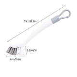 1/2pcs Small Brush for Bathroom Tile Wall Floor Gap Corner Seam Cleaning Tool - 2PCS - Side View