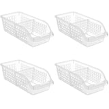 4pcs Refrigerator Storage Box Transparent Plastic Household Organizer Kitchen - Front View