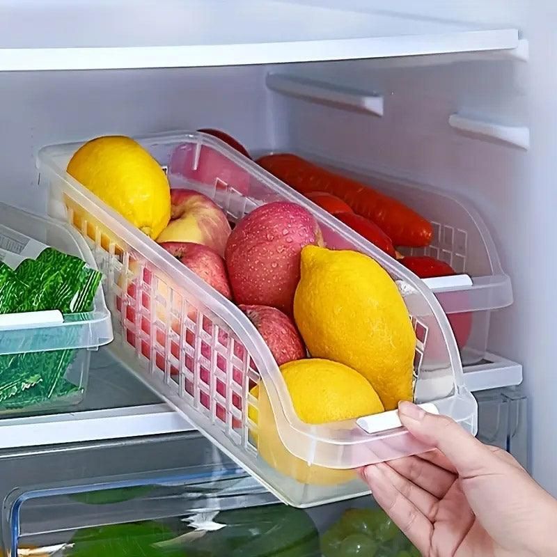 4pcs Refrigerator Storage Box Transparent Plastic Household Organizer Kitchen