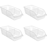 4pcs Refrigerator Storage Box Transparent Plastic Household Organizer Kitchen - Front View