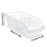 4pcs Refrigerator Storage Box Transparent Plastic Household Organizer Kitchen - Side View