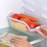 4pcs Refrigerator Storage Box Transparent Plastic Household Organizer Kitchen - Top-Down View