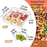 Portable Household Kitchen Refrigerator Storage Box Food Organizer Fresh Keeper - Black - Side View