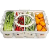 Refrigerator Crisper Storage Box Food Organizer Container for Kitchen Fridge - Front View