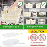Refrigerator Crisper Storage Box Food Organizer Container for Kitchen Fridge - 45-Degree Angle