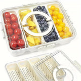 Refrigerator Crisper Storage Box Food Organizer Container for Kitchen Fridge - Top-Down View