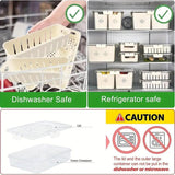 Refrigerator Crisper Storage Box Food Organizer Container for Kitchen Fridge - 45-Degree Angle