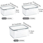 3PCS Food Storage Container Set Fridge Microwave Plastic Safe Fresh Keeping Box