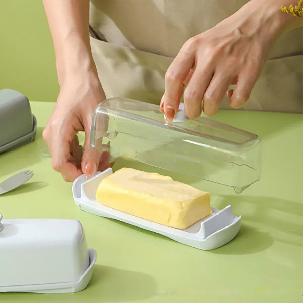 Butter Cheese Box Crisper Fruit Storage Container Multi Purpose Food Organizer