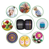 22PCS Crochet Hook Set Aluminium Knitting Needles with Case for DIY Yarn Craft - Top-Down View