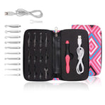 11 In 1 Led Light Up Crochet Hooks Set - Pink