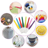Knitting Needles Crochet Hooks Set Tools Kit Yarn Sewing Tools Grip With Box DIY - Extra Image