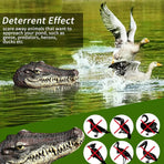 PU Floating Crocodile Head For Yard Patio Outdoor Decor Water Feature Decoration