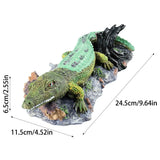 Crocodile Ornament Model A Simulation Reptile 3D Fish Tank Decoration Aquarium - Side View
