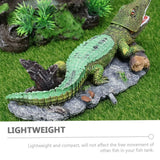 Crocodile Ornament Model A Simulation Reptile 3D Fish Tank Decoration Aquarium - Low Angle